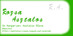 rozsa asztalos business card