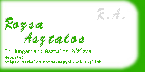 rozsa asztalos business card